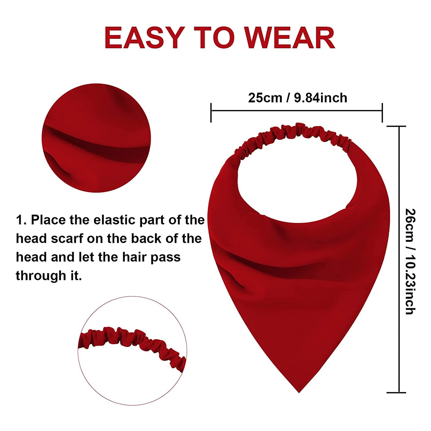 Molain 8Pcs Hair Scarf Bandanas for Women Solid Color Bandana Headband Chiffon Boho Hair Scarves Kerchief Headwear Turbans Elastic Hairbands Adjustable Hair Ties Apparel & Accessories > Clothing Accessories > Bandanas & Headties Molain