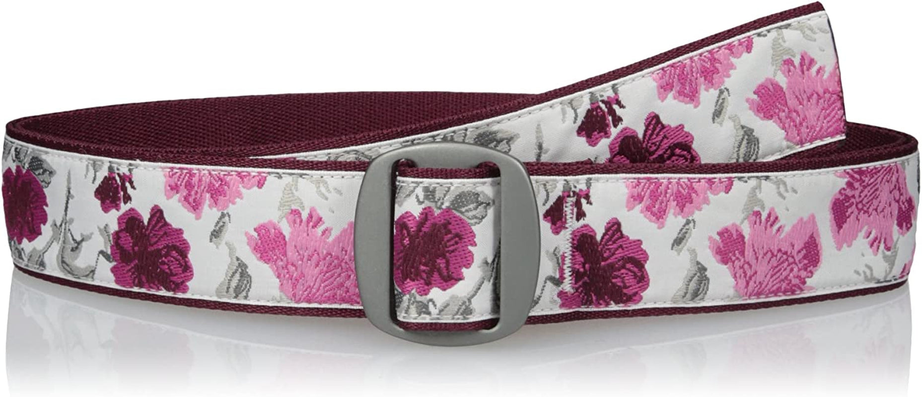 Bison Designs Women'S Manzo Belt with Anodized Aluminum Buckle Apparel & Accessories > Clothing Accessories > Belts Bison Designs LLC Rouge Large/42-Inch