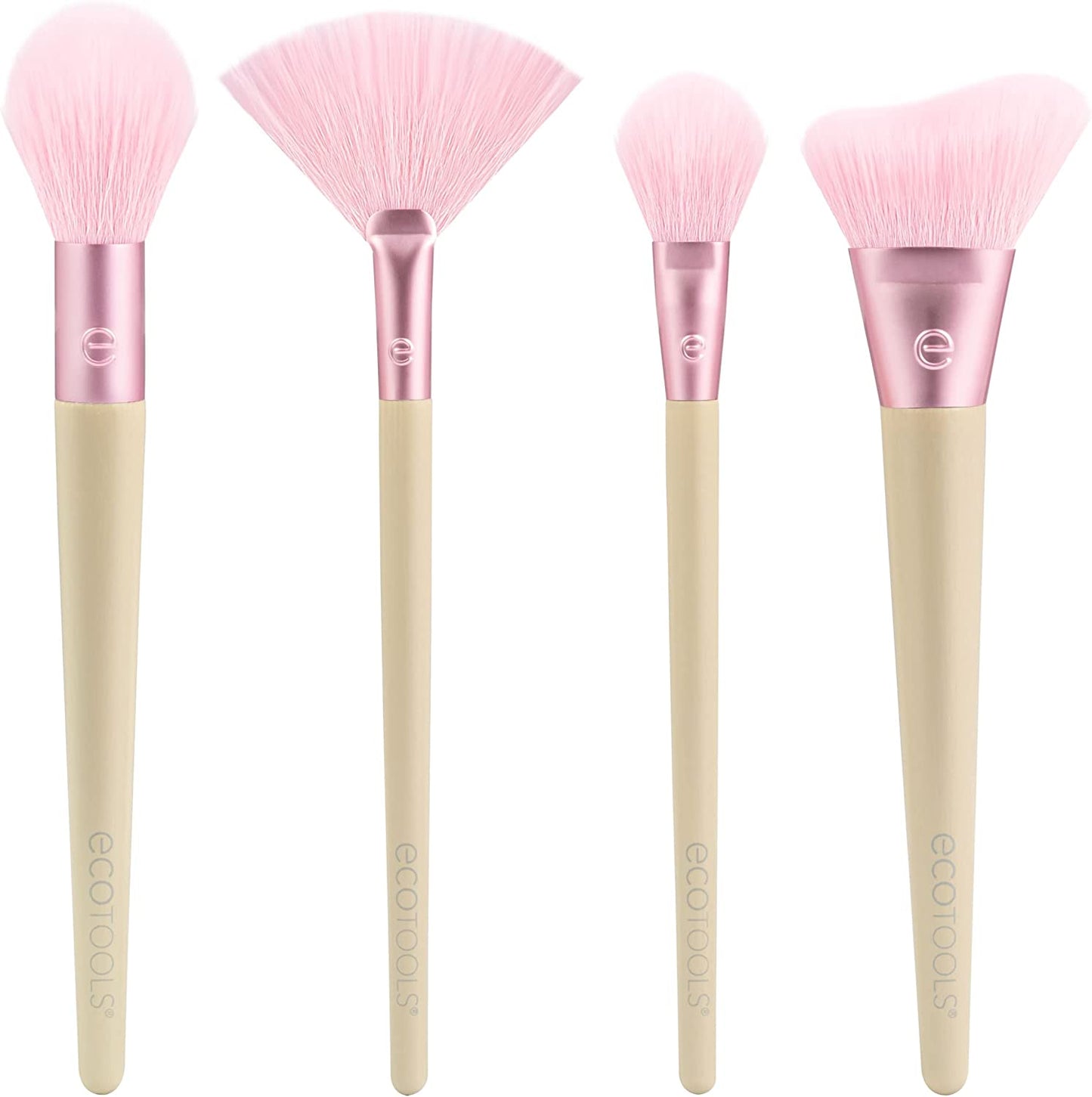 Ecotools Makeup Brush Set for Eyeshadow, Foundation, Blush, and Concealer with Bonus Storage Case, Start the Day Beautifully, Travel Friendly, 6 Piece Set Health & Beauty > Personal Care > Cosmetics > Cosmetic Tools > Makeup Tools EcoTools Elements Wind Kissed, 4PC