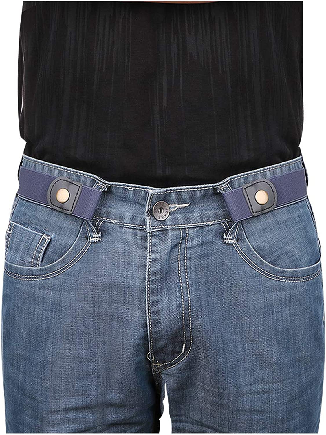 No Buckle Invisible Elastic Stretch Belt for Men/Women Fits Waist 24-50In Father Day Gift Apparel & Accessories > Clothing Accessories > Belts XZQTIVE C Blue Fits waist size 36"-50"