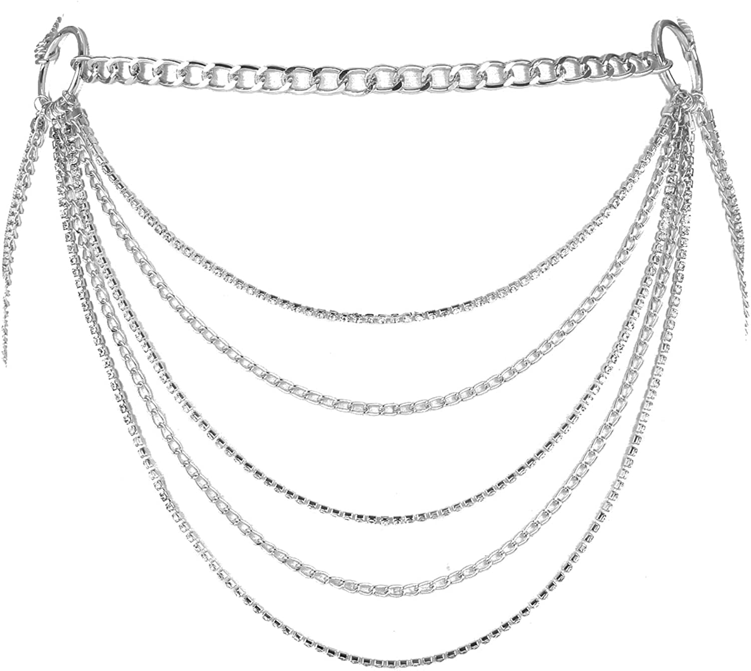 Body Chains Belts for Women Girls Sexy Waist Chain Rhinestone Body Jewelry Rave Outfits Festival Accessories Apparel & Accessories > Jewelry > Body Jewelry FNQUFUJ