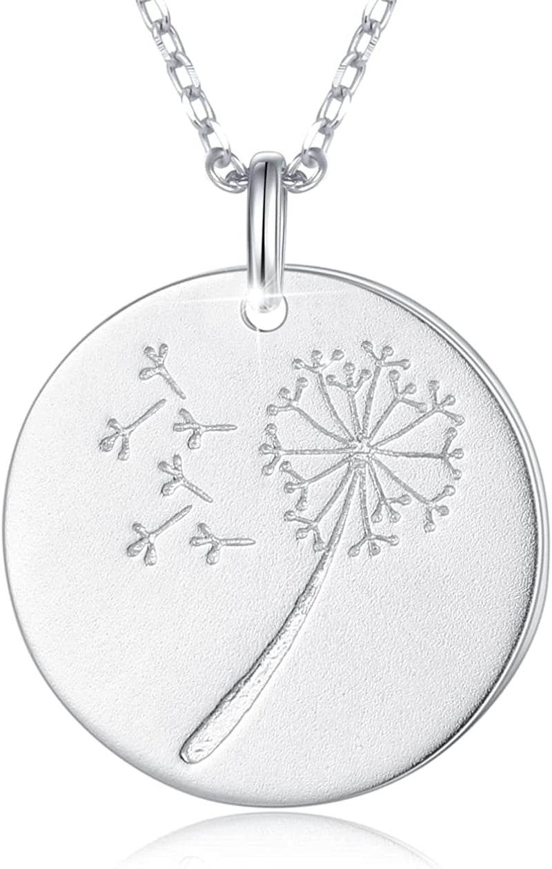 Dandelion Earrings Drop Earrings/Adjustable Ring 925 Sterling Silver Dangle Earrings for Women Apparel & Accessories > Jewelry > Anklets Yearace Dandelion necklace
