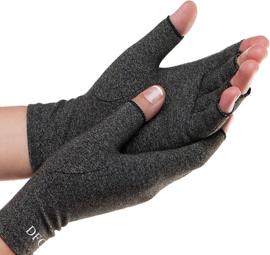 Dr. Frederick'S Original Arthritis Gloves for Women & Men - Compression Gloves for Arthritis Pain Relief - Small Apparel & Accessories > Clothing Accessories > Gloves & Mittens Frederick Medical Supply Gray Large (1 Pair)