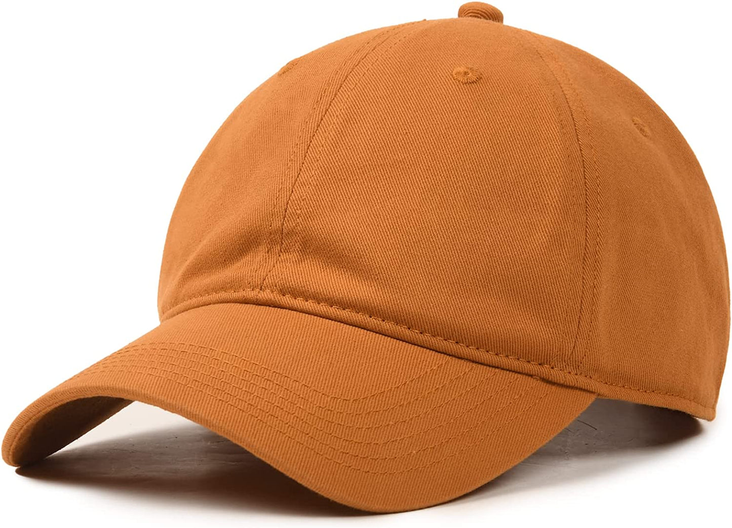 Men and Women Vintage Washed Distressed Cotton Baseball Cap Plain Blank Adjustable Classic Baseball Hat Cap Apparel & Accessories > Clothing Accessories > Hats KYLIE MAX Orange Large