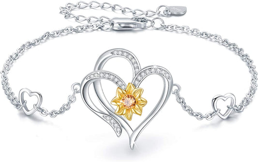 Sunflower Ankle Bracelet Jewelry Gifts Sterling Silver Sunflower Anklet for Women Girlfriend Wife Christmas Birthday Summer Sunshine Ankle Bracelet Gifts Apparel & Accessories > Jewelry > Anklets MEDWISE