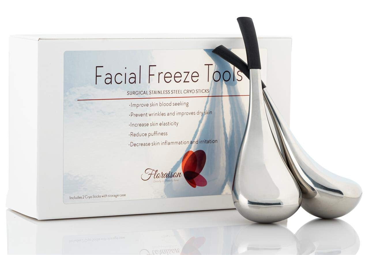 Floraison Unbreakable Stainless Steel Magic Cooling Beauty Facial Sticks for Face, Neck & Body Cryo Sticks & Cold Roller for Face Puffiness & Wrinkles, Wine-Chilling Wands Health & Beauty > Personal Care > Cosmetics > Cosmetic Tools > Skin Care Tools FLORAISON BEAUTY IS ALREADY HERE