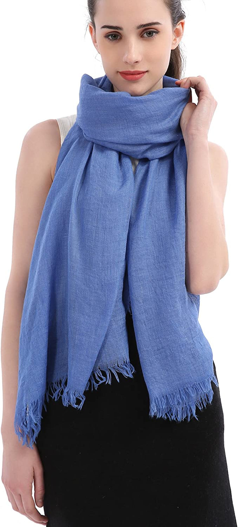 Premium Women Extreme Soft Scarf Wrap Shawl for Any Season, Super Size, Rich Color Choice Apparel & Accessories > Clothing Accessories > Scarves & Shawls kolumb Cerulean