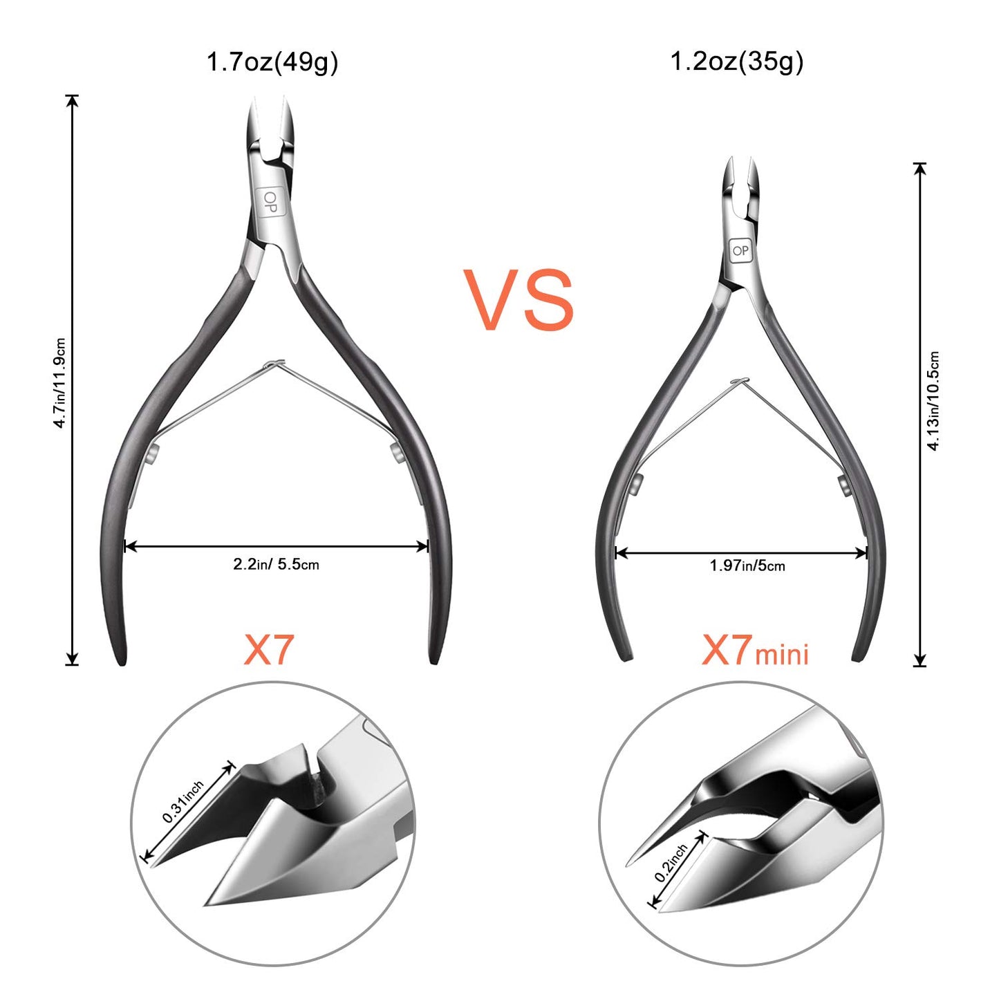 Cuticle Nippers Salon Grade for Manicurist Extremely Sharp Effortless Cuticle Trimmer Precise Clippers Pedicure Manicure Nail Care Tool, Opove X7 Mini, Space Gray Health & Beauty > Personal Care > Cosmetics > Cosmetic Tools > Nail Tools opove