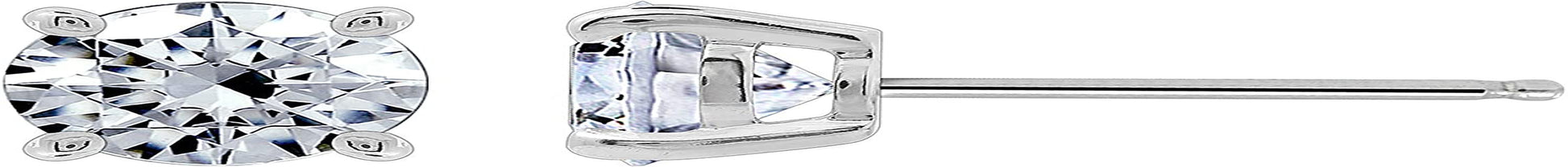 Collection Platinum or Gold Plated Sterling Silver Round-Cut Stud Earrings Made with Infinite Elements Zirconia Apparel & Accessories > Jewelry > Earrings Amazon Collection Platinum-plated 3.5 cttw