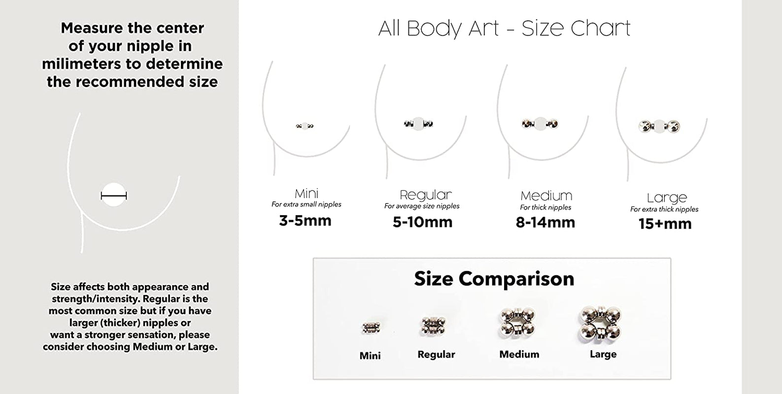 Non-Piercing Nipple Ring Magnetic Barbell Stud Fake Body Jewelry for Women (A - Mini (Aqua)) Apparel & Accessories > Jewelry > Body Jewelry All Body Art