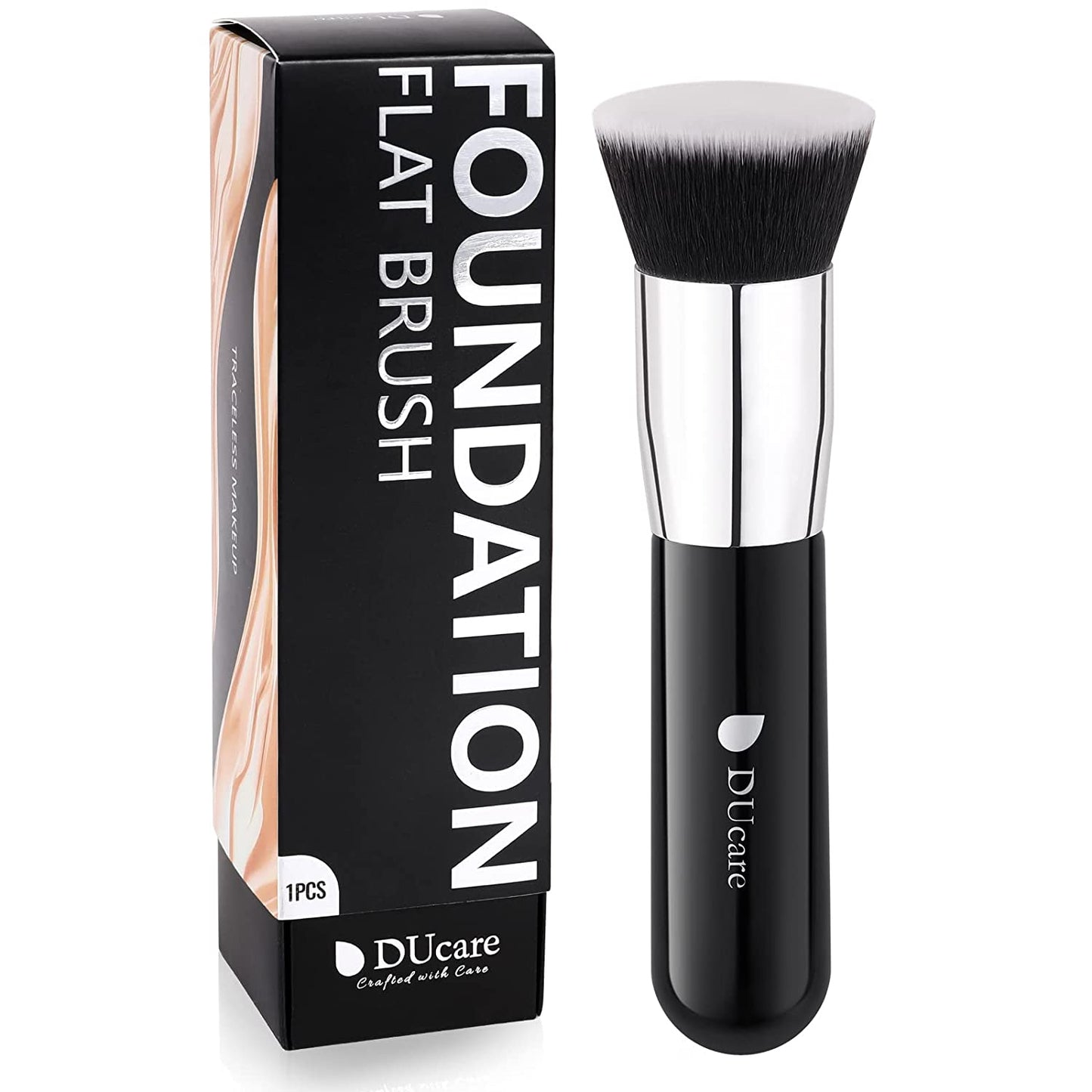 Foundation Brush,Ducare Flat Top Kabuki Brush Synthetic Professional Makeup Brush Liquid Blending Mineral Powder Buffing Stippling Makeup Tools, Rose Golden/White Health & Beauty > Personal Care > Cosmetics > Cosmetic Tools > Makeup Tools Doremi Beauty Black