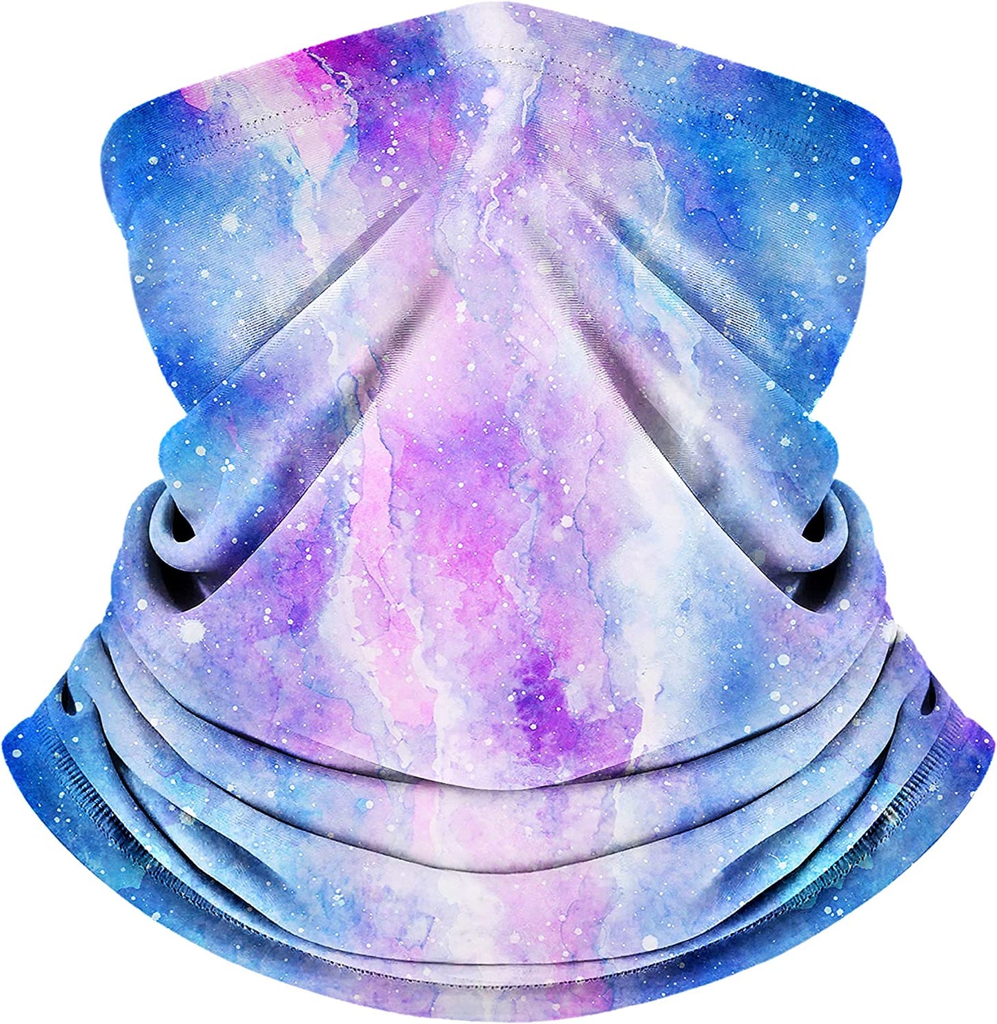 MOBUR Neck Gaiter Face Scarf Mask Bandana Dust Face Mask Headband with Adjustable Tie behind Head Straps Apparel & Accessories > Clothing Accessories > Bandanas & Headties MOBUR Pink Galaxy