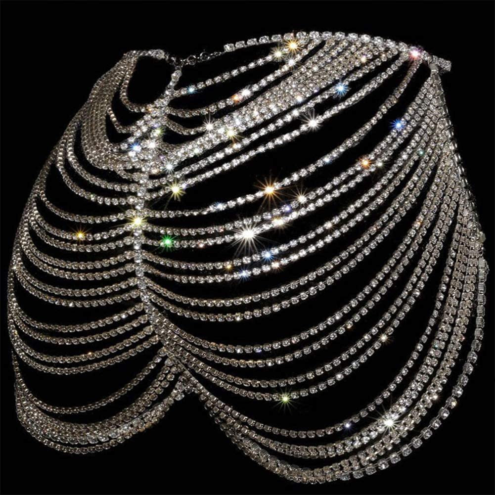 STONEFANS Crystal Body Chain Jewelry for Women Sexy Panties Rhinestone G String Thong Crystal Lingerie Belly Chain Waist Underwear Apparel & Accessories > Jewelry > Body Jewelry STONEFANS