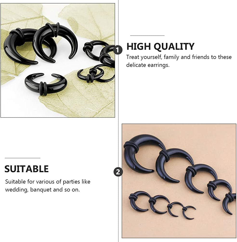 Generic 8Pcs Ear Stretching Kit Acrylic Body Piercing Kit Acrylic Tapers and Plugs Spiral Taper Tunnels Septum Horn Ear Expansions for Men Women Body Jewelry Apparel & Accessories > Jewelry > Body Jewelry Generic