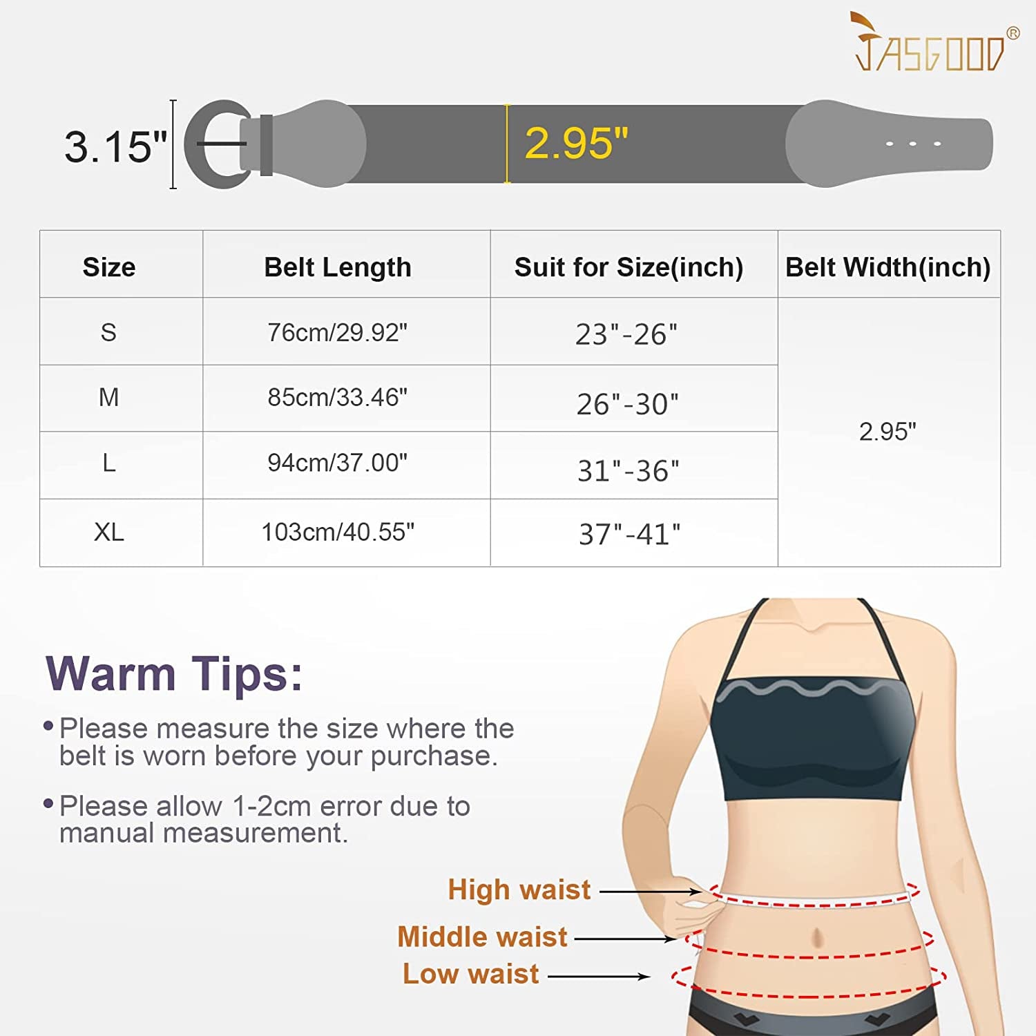 JASGOOD Women Stretchy Wide Waist Belt for Dress Ladies Elastic Belt Hook Buckle Apparel & Accessories > Clothing Accessories > Belts KYLIE MAX