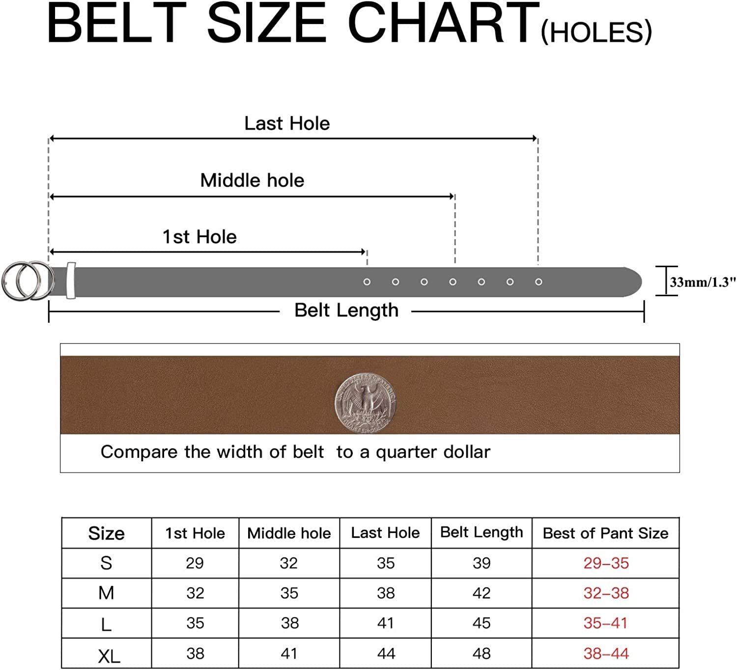 Women Leather Belt for Jeans Dress Waist Belts with Double Ring Buckle by LOKLIK Apparel & Accessories > Clothing Accessories > Belts LOKLIK