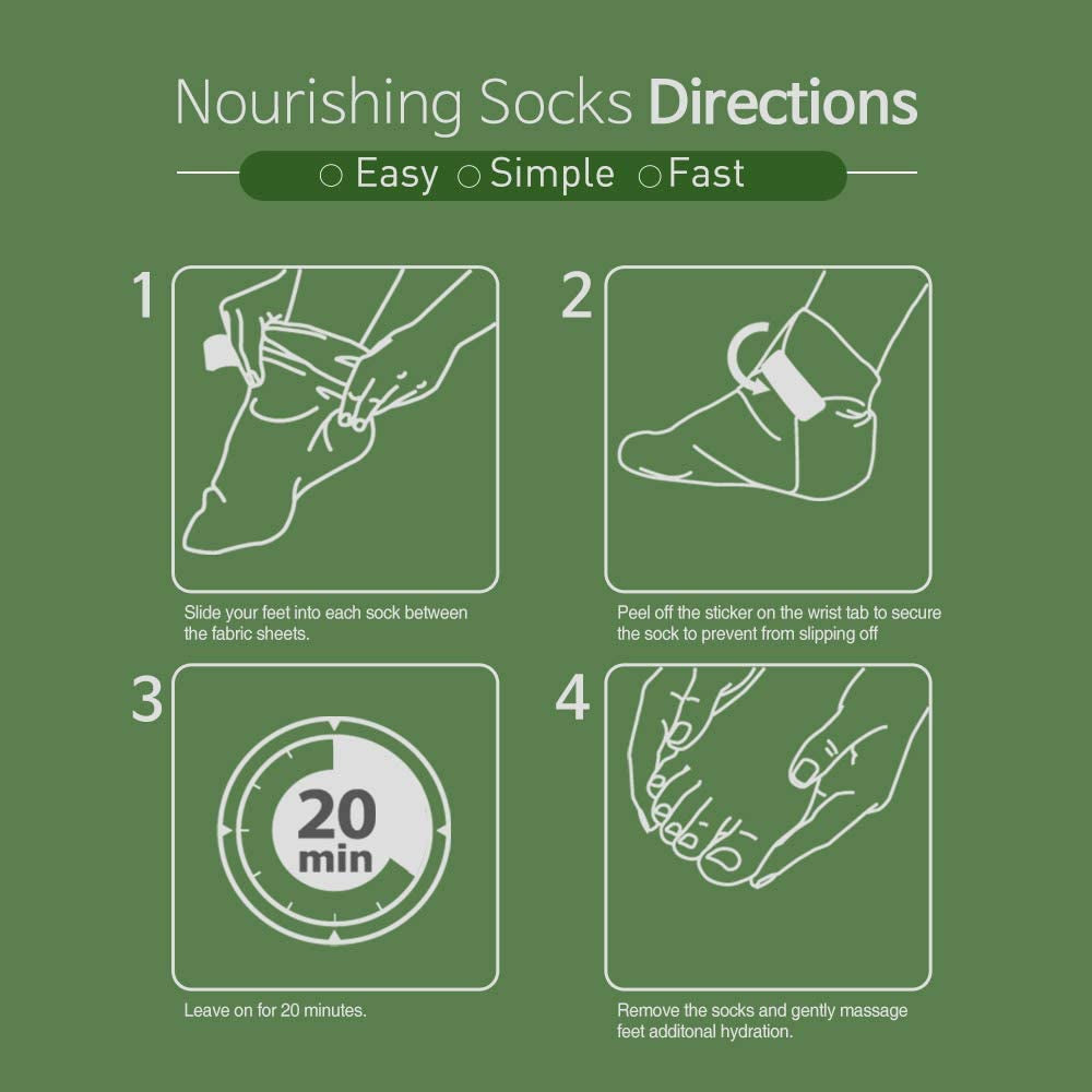 Epielle Nourishing Foot Masks - Hemp + Rosemary Extract for Deep Moisturizing 100% Vegan & Cruelty-Free (Socks 6Pk), Beauty Gifts | Skincare Gifts | Skincare Party Favors. Stocking Stuffers!! Health & Beauty > Personal Care > Foot Care Epielle