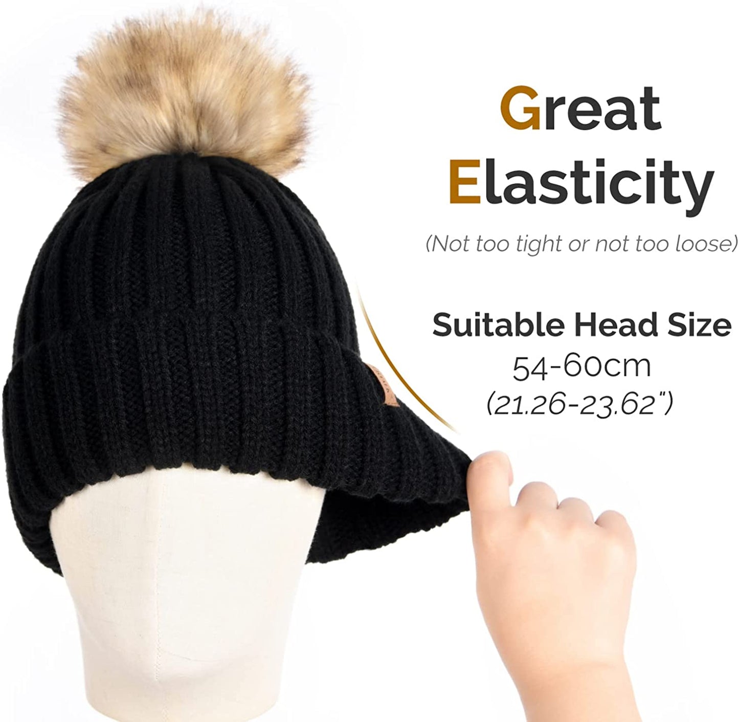 FURTALK Womens Winter Knitted Beanie Hat with Faux Fur Pom Warm Knit Skull Cap Beanie for Women… Apparel & Accessories > Clothing Accessories > Hats KYLIE MAX