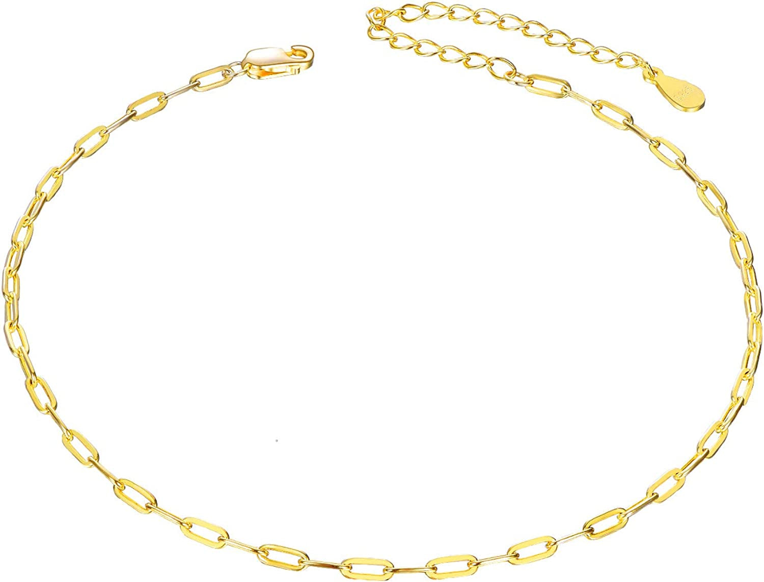 POPLYKE 925 Sterling Silver Infinity/Cross/Mermaid/Starfish/Pearl Anklet for Women Summer Jewelry Apparel & Accessories > Jewelry > Anklets POPLYKE H-Gold Simple Anklet 1