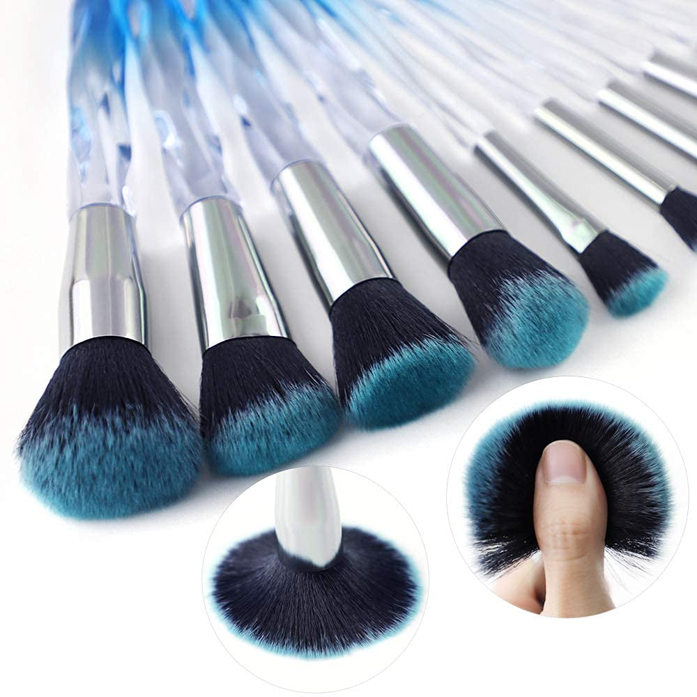 Makeup Brush Professional, Acrylic Diamond Handle Make up Brushes Series for Full Face Foudation Blush Eyeshadow Concealers Powder Transparent Beauty Tools Health & Beauty > Personal Care > Cosmetics > Cosmetic Tools > Makeup Tools G-Texnik
