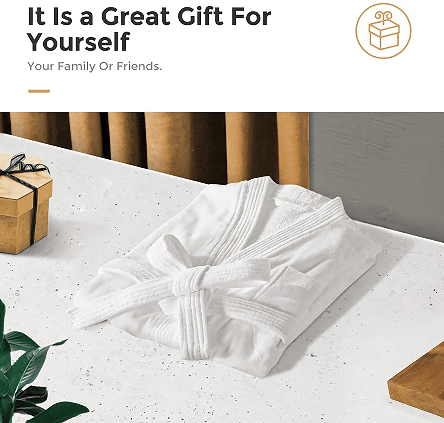 Acanva Women'S & Men'S Terry Robe Plush Cotton Spa Kimono Bathrobe Apparel & Accessories > Clothing > Sleepwear & Loungewear > Robes Kylie Max