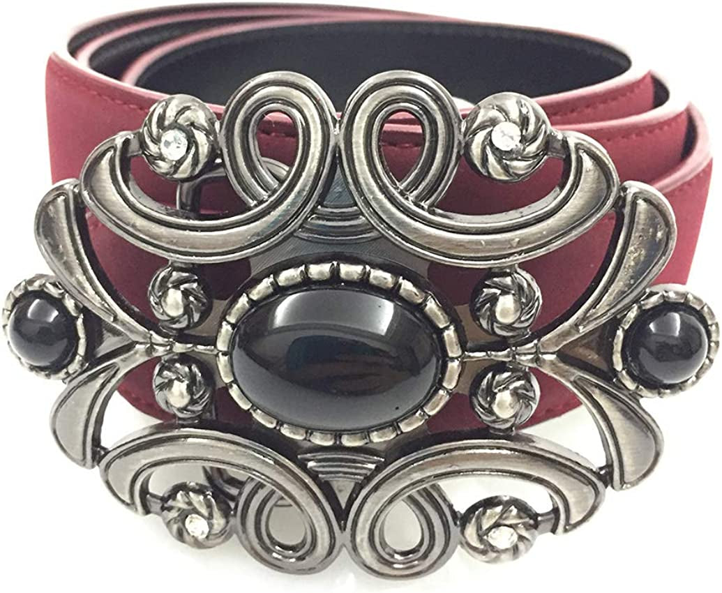 Floral Engraved Oval Western Belt Buckle Turquoise Western Buckles for Men Women Apparel & Accessories > Clothing Accessories > Belt Buckles Fashion Western