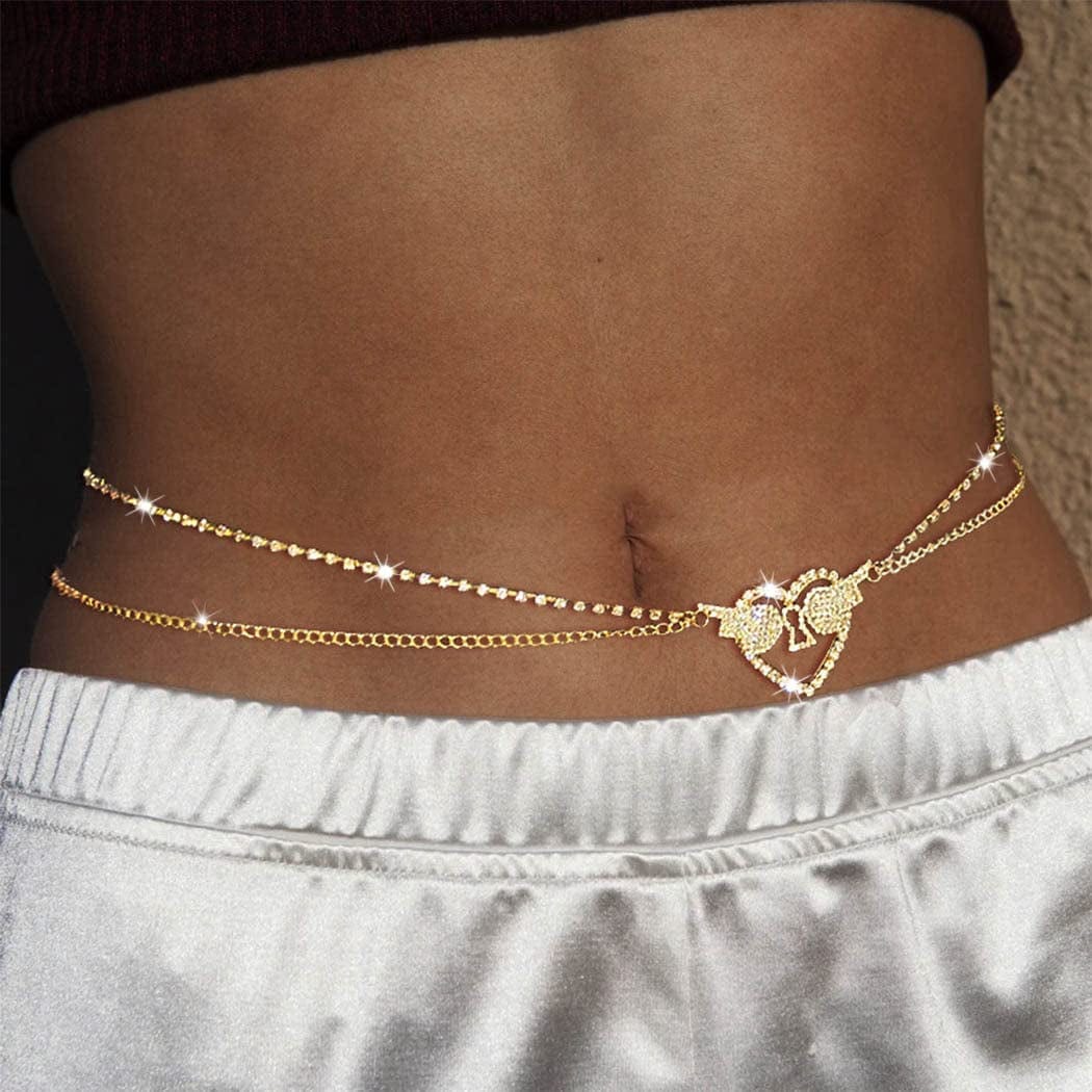 Acedre Waist Beads for Women Layered Beaded Belly Chain Elastic Beach Waist Chain Jewelry Rave Body Accessory for Women for Women and Girls (Pack of 10) Apparel & Accessories > Jewelry > Body Jewelry Acedre Style 4