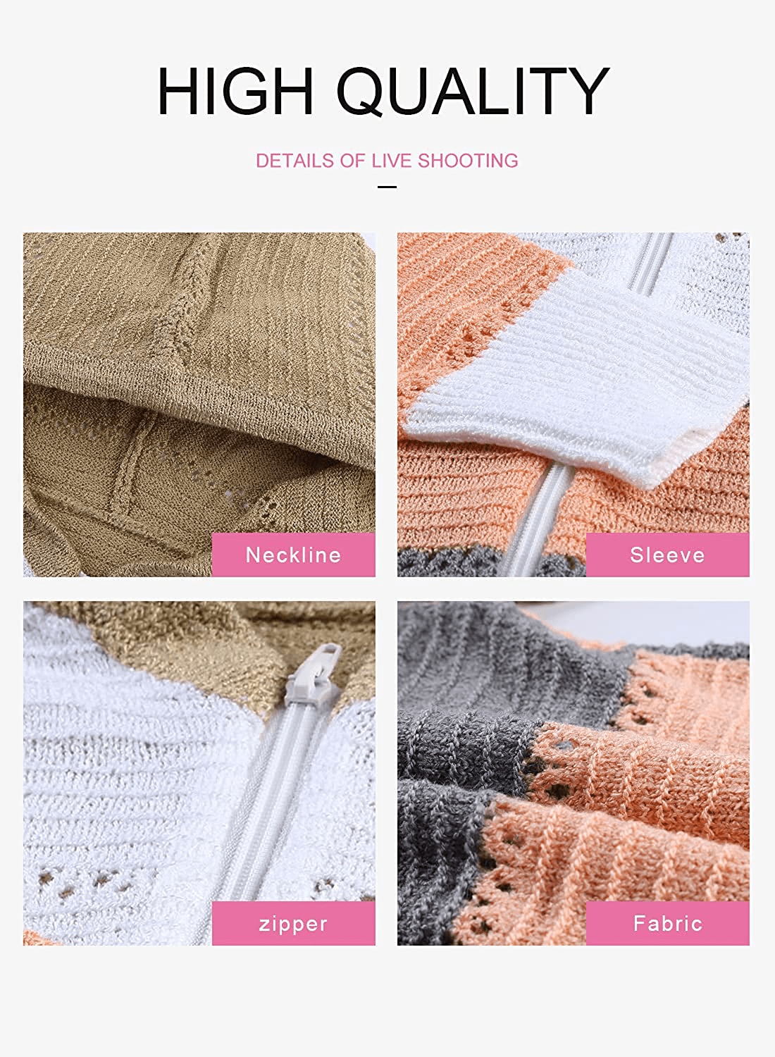 Acelitt Women Casual Long Sleeve Zip up Hooded Sweatshirt Hoodies, S-XXL Apparel & Accessories > Clothing > Activewear Kylie Max