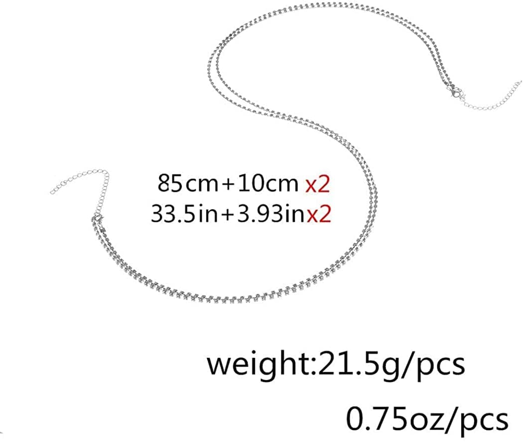 Acenail Boho Sexy Beach Body Chain Crystal Bikini Belt Chains Summer Rhinestone Bra Waist Body Jewelry for Women and Girls (Silver) Apparel & Accessories > Jewelry > Body Jewelry Acenail