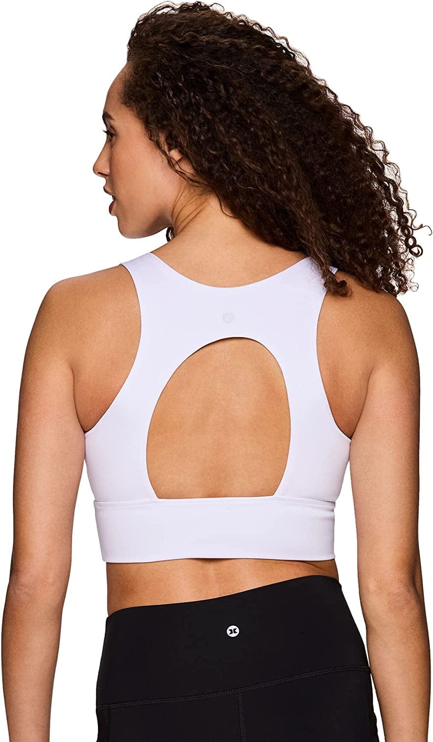 Active Women'S Fashion Strappy Seamless Low Impact Workout Sports Bra Cutout White / X-Large