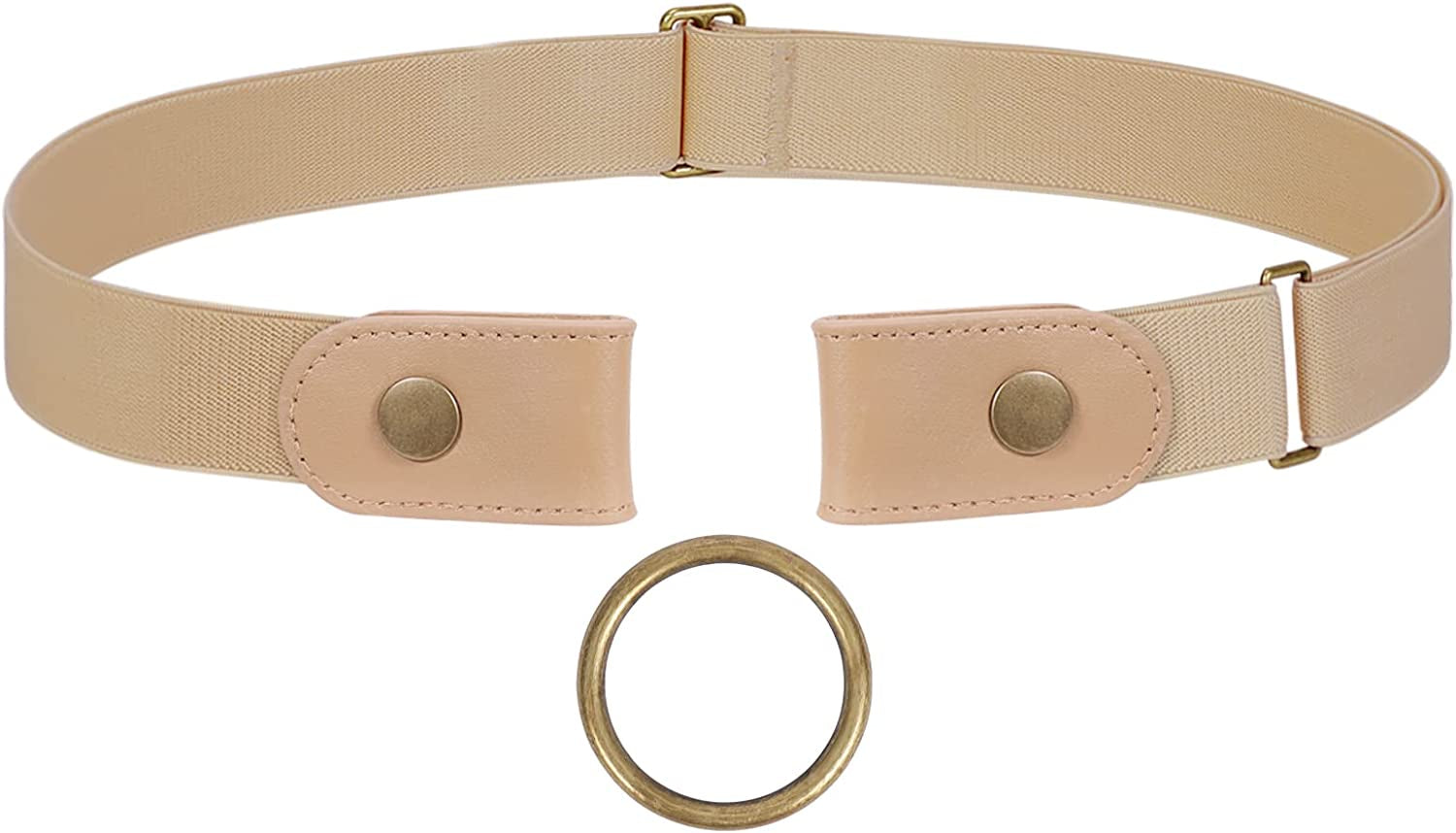 No Buckle Elastic Stretch Belts for Men and Women, Comfortable Invisible Belts for Jeans Pants Apparel & Accessories > Clothing Accessories > Belts SUOSDEY P-yellow S--M:Waist size 24''-34''