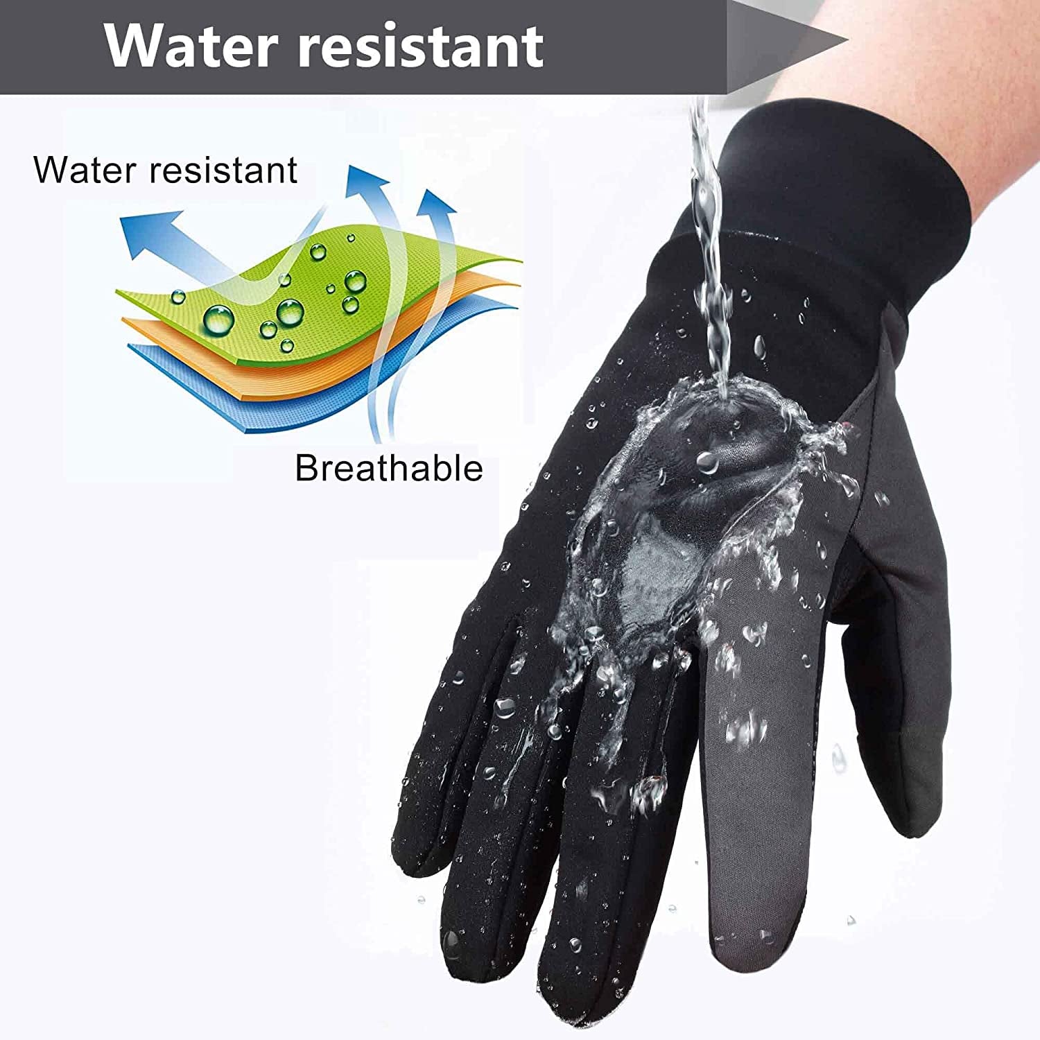 OZERO Winter Gloves for Women - Touchscreen Anti-Slip Palm Windproof Thermal Cycling Glove for Texting Hiking Driving Running Apparel & Accessories > Clothing Accessories > Gloves & Mittens SHENZHEN HONGFUYA TRADE Co.,Ltd