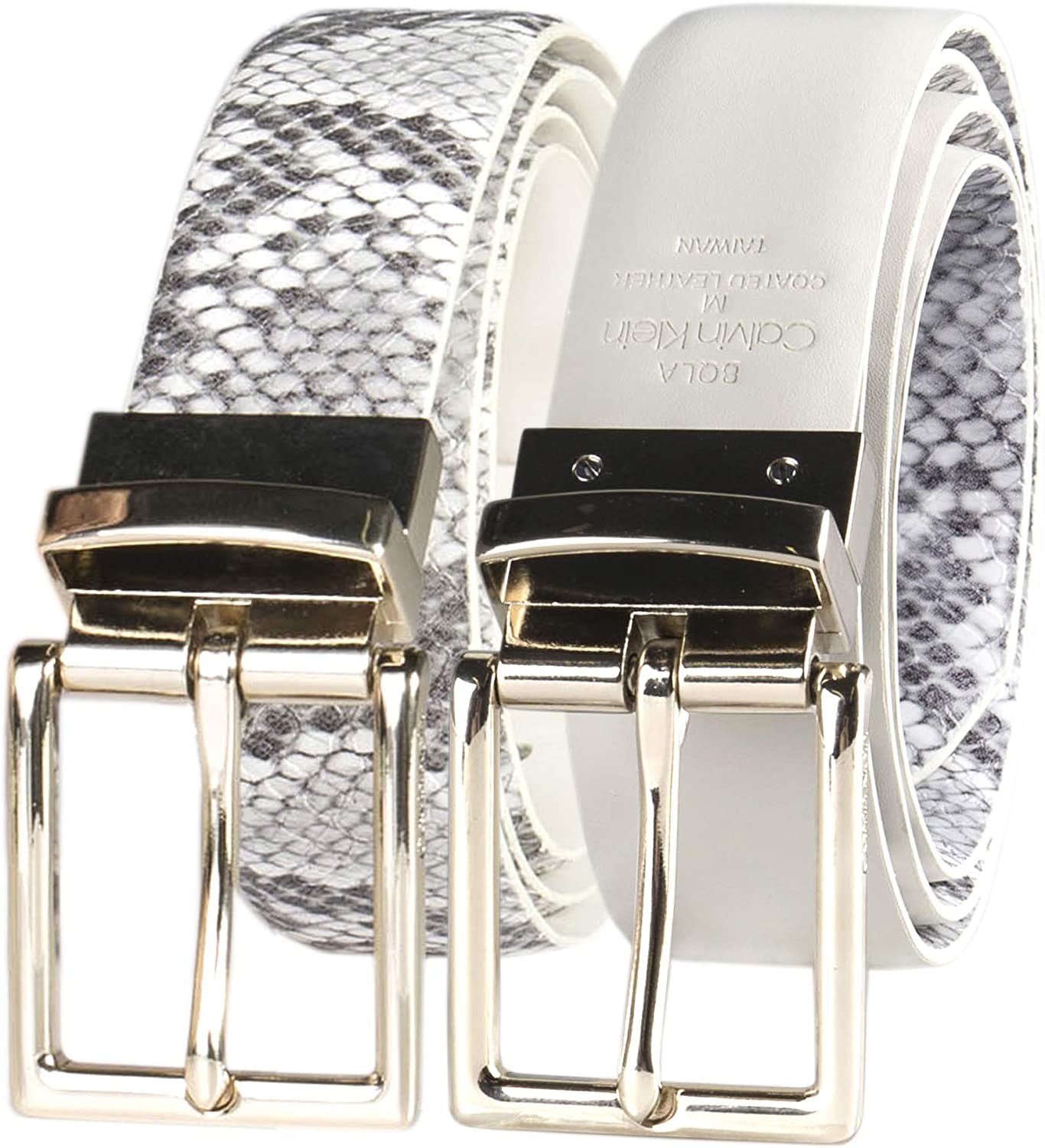 Calvin Klein Women'S Reversible Belt Apparel & Accessories > Clothing Accessories > Belts Calvin Klein Grey/White Dress X-Large