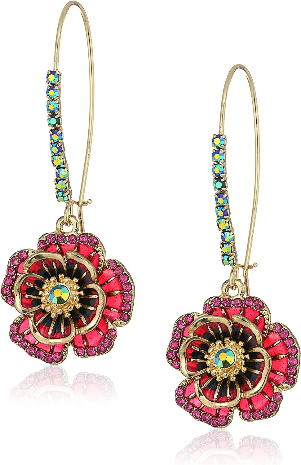Betsey Johnson Rose Dangle Earring Apparel & Accessories > Jewelry > Earrings Betsey Johnson Jewelry