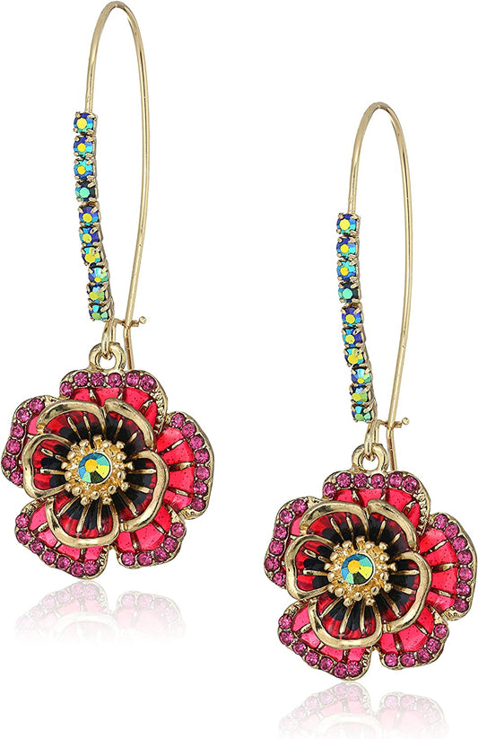 Betsey Johnson Rose Dangle Earring Apparel & Accessories > Jewelry > Earrings Betsey Johnson Jewelry