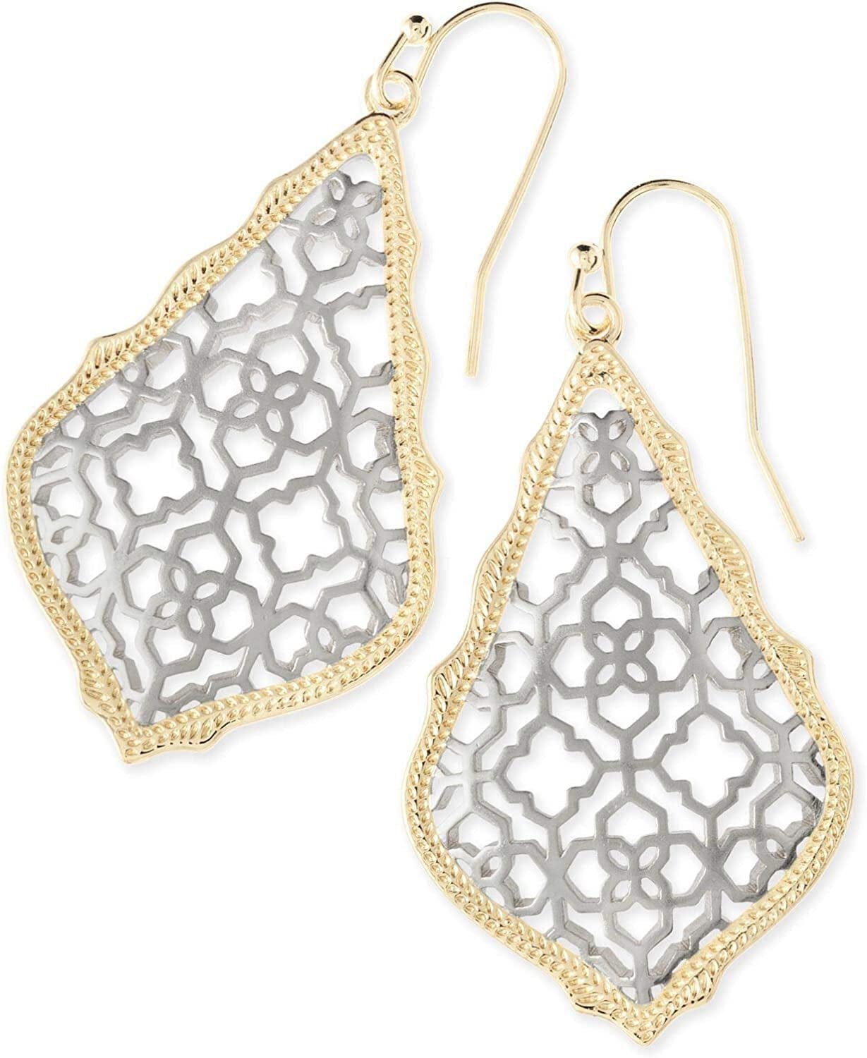 Addie Drop Earrings for Women in Filigree, Fashion Jewelry RHODIUM AND GOLD-PLATED MIX