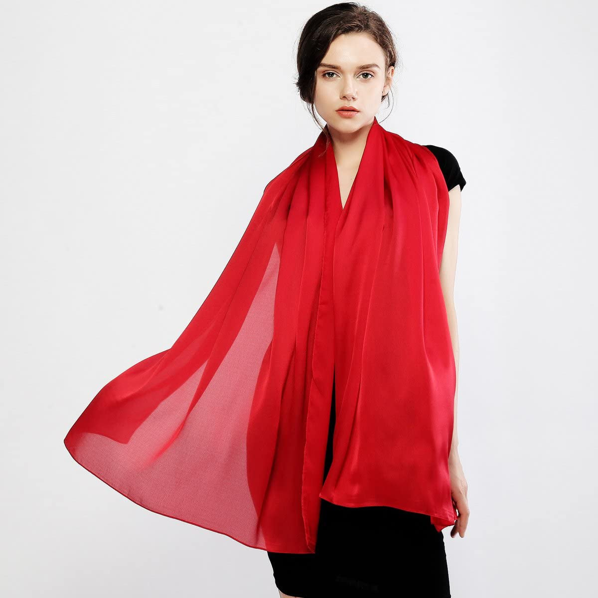 RIIQIICHY Pashmina Shawls Wraps for Women Evening Dresses like Chiffon Silk Scarf for Weddings Apparel & Accessories > Clothing Accessories > Scarves & Shawls RIIQIICHY