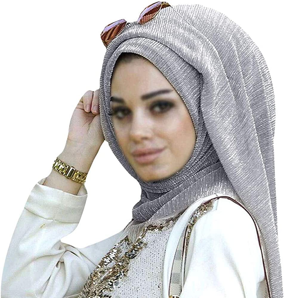 Adela Women Lightweight Scarf Muslim Turban Hijab Cap Long Scarf Wrap Shawl Apparel & Accessories > Clothing Accessories > Scarves & Shawls Adela Boutique 3