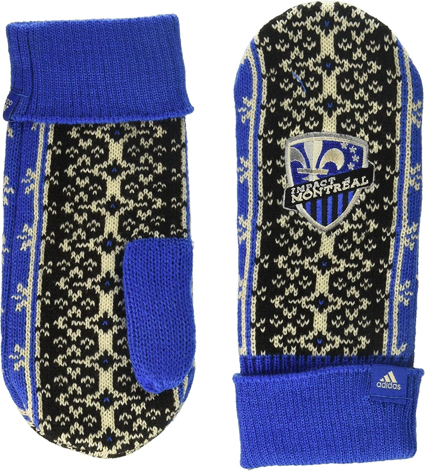 Adidas Adult Women Fair Isle Mitten Apparel & Accessories > Clothing Accessories > Gloves & Mittens Adidas Licensed Division - Headwear Blue/Black Montreal Impact One Size