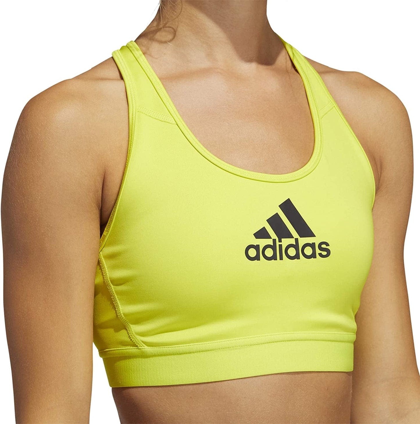 Adidas Women'S Don'T Rest Alphaskin Bra Acid Yellow/Black / Large