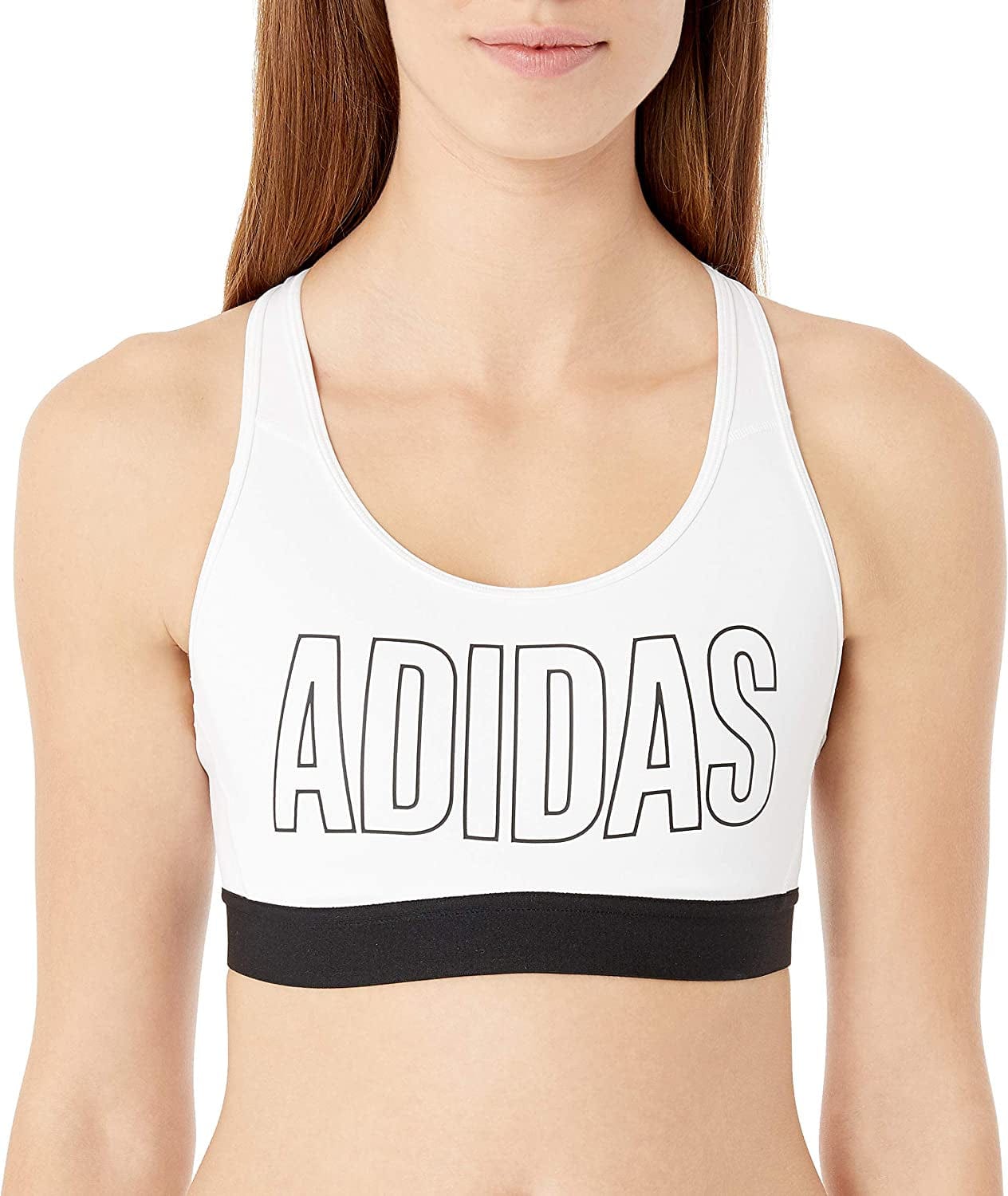 Adidas Women'S Don'T Rest Alphaskin Bra White/Black / XX-Large