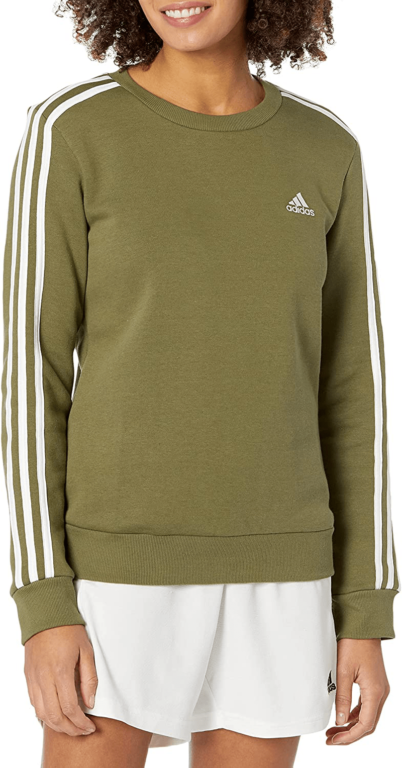 Adidas Women'S Essentials 3-Stripes Fleece Sweatshirt Apparel & Accessories > Clothing > Activewear Kylie Max