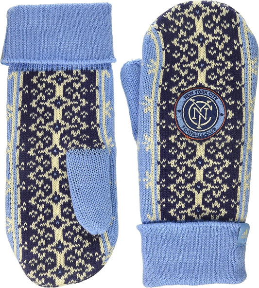 Adidas Women'S Fair Isle Mitten Apparel & Accessories > Clothing Accessories > Gloves & Mittens Adidas Licensed Division - Headwear Blue/Navy New York City FC One Size