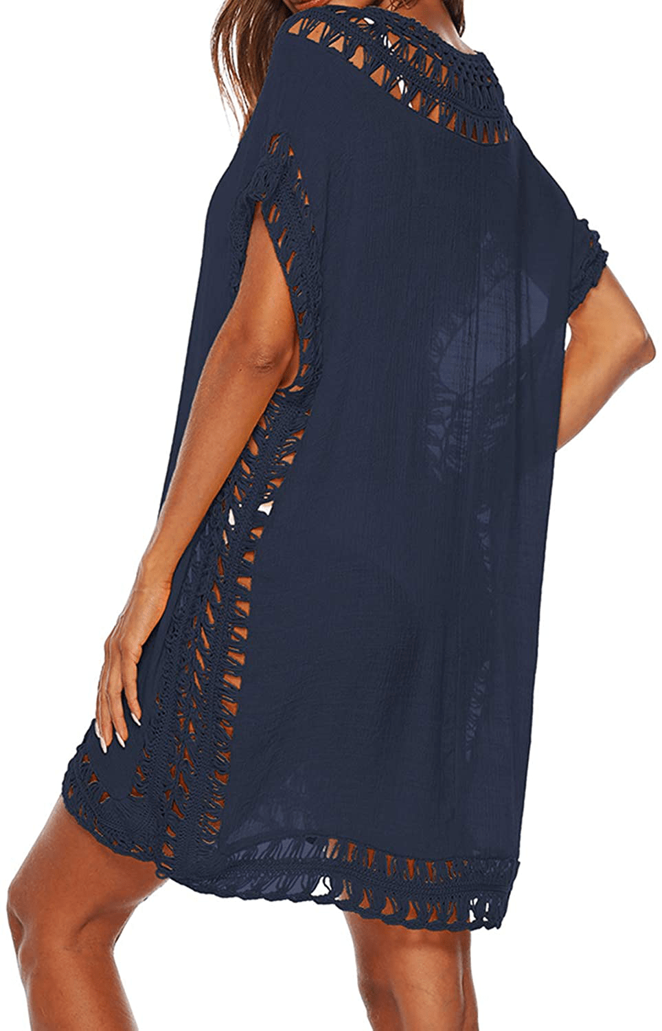 Adisputent Womens Swimsuits Cover Ups Crochet Chiffon Beach Cover Bathing Suit Bikini Wear Coverups Dress Apparel & Accessories > Clothing > Swimwear Kylie Max