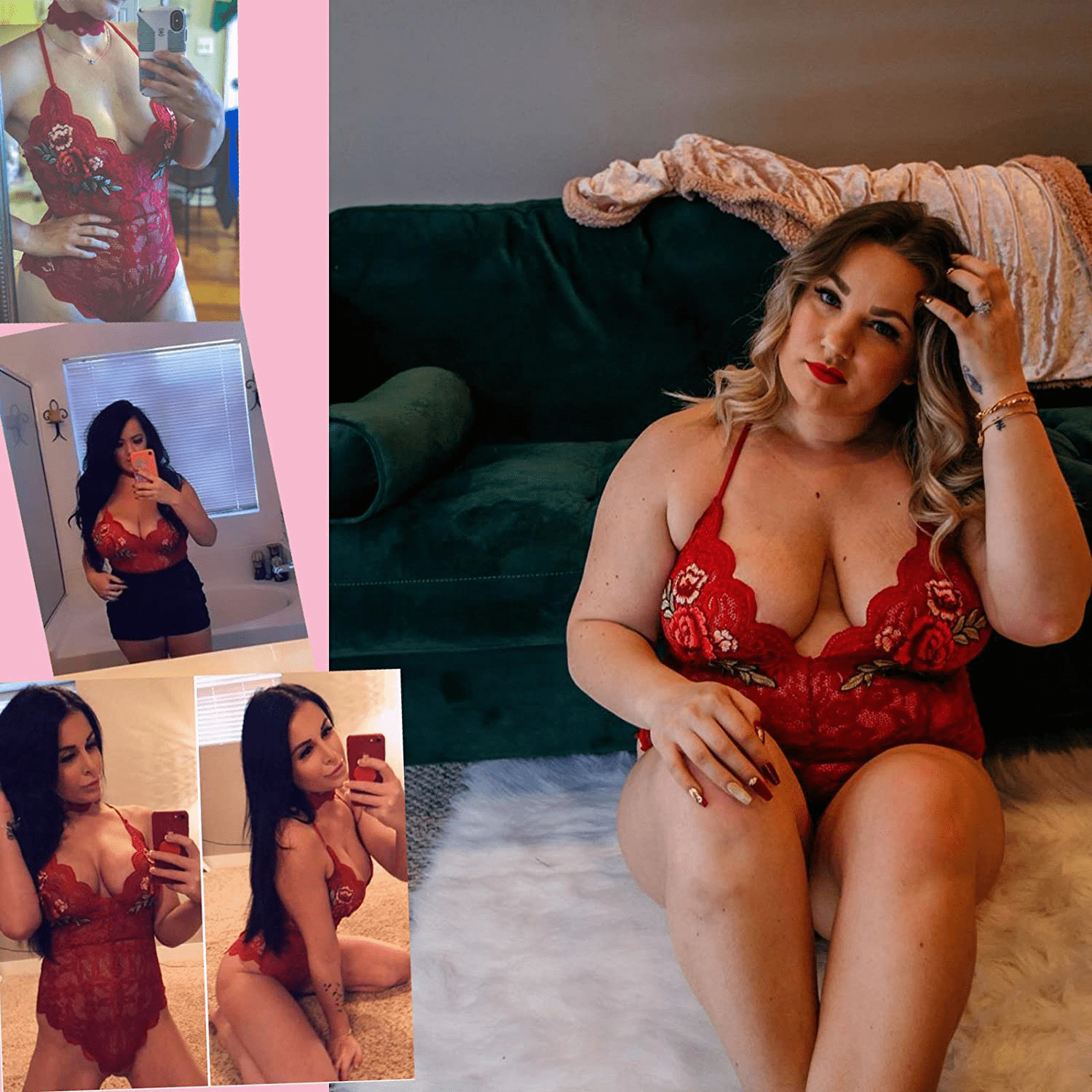 ADOME Lingerie For Women Lingerie Bodysuit Embroidered Lace Teddy with Choker One Piece Babydoll Apparel & Accessories > Clothing > Underwear & Socks > Lingerie ADOME