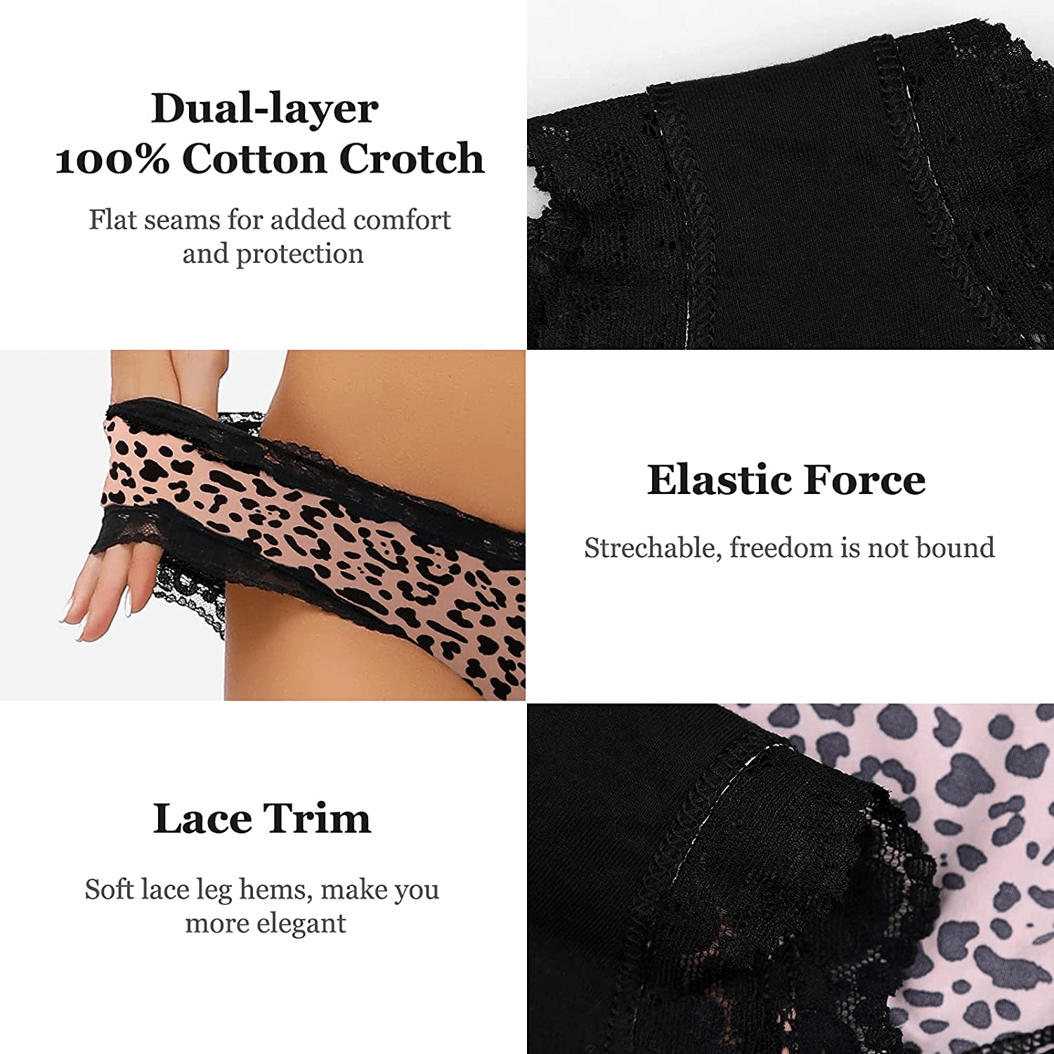 ADOVAKKER Women'S Underwear Low Rise Lady Micro Smooth Breathable Briefs Hipster Panties Multipack Apparel & Accessories > Clothing > Underwear & Socks > Underwear ADOVAKKER