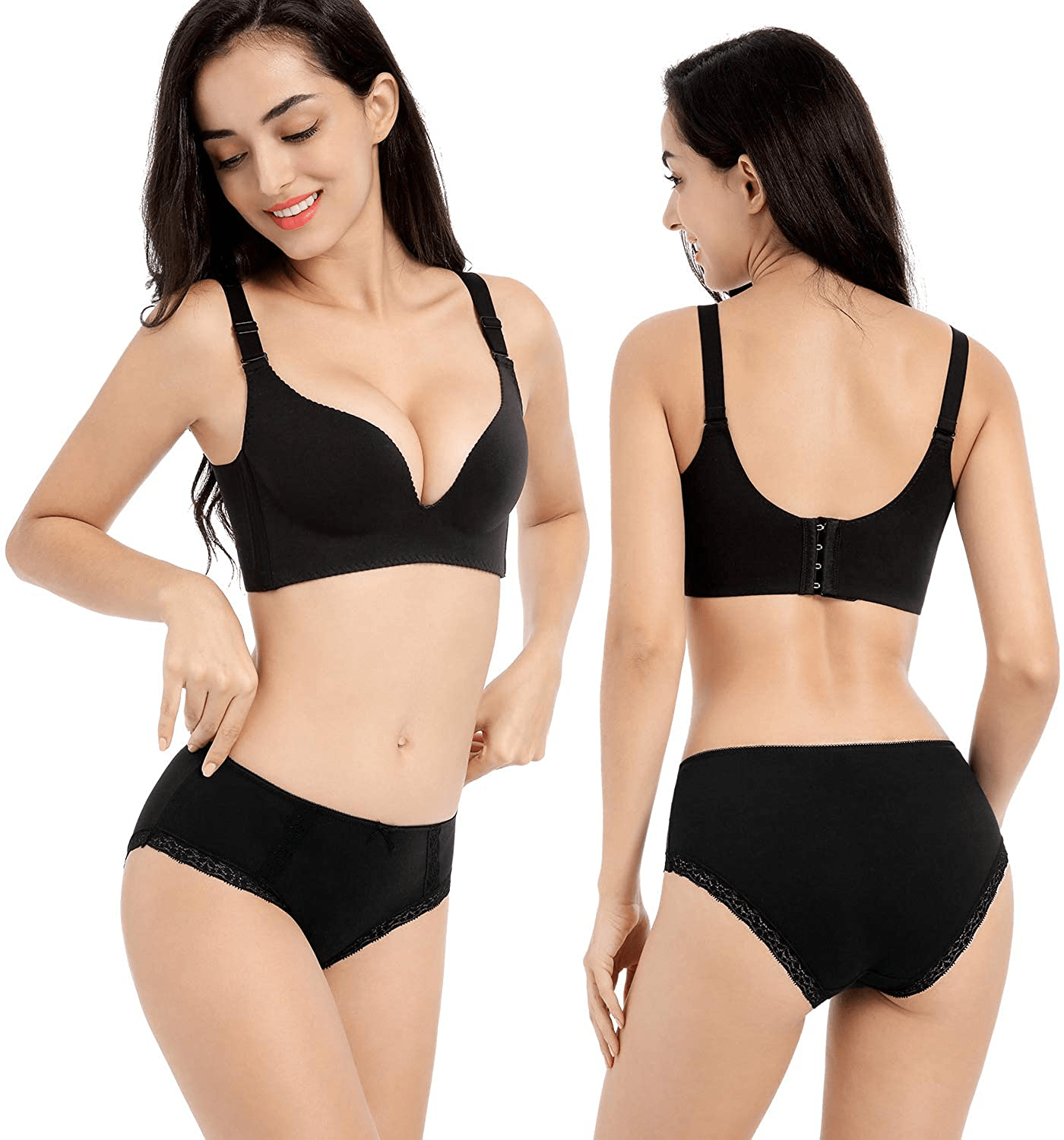 ADOVAKKER Womens Thong Cotton Sexy Lace Panties Underwear Pack Apparel & Accessories > Clothing > Underwear & Socks > Underwear ADOVAKKER