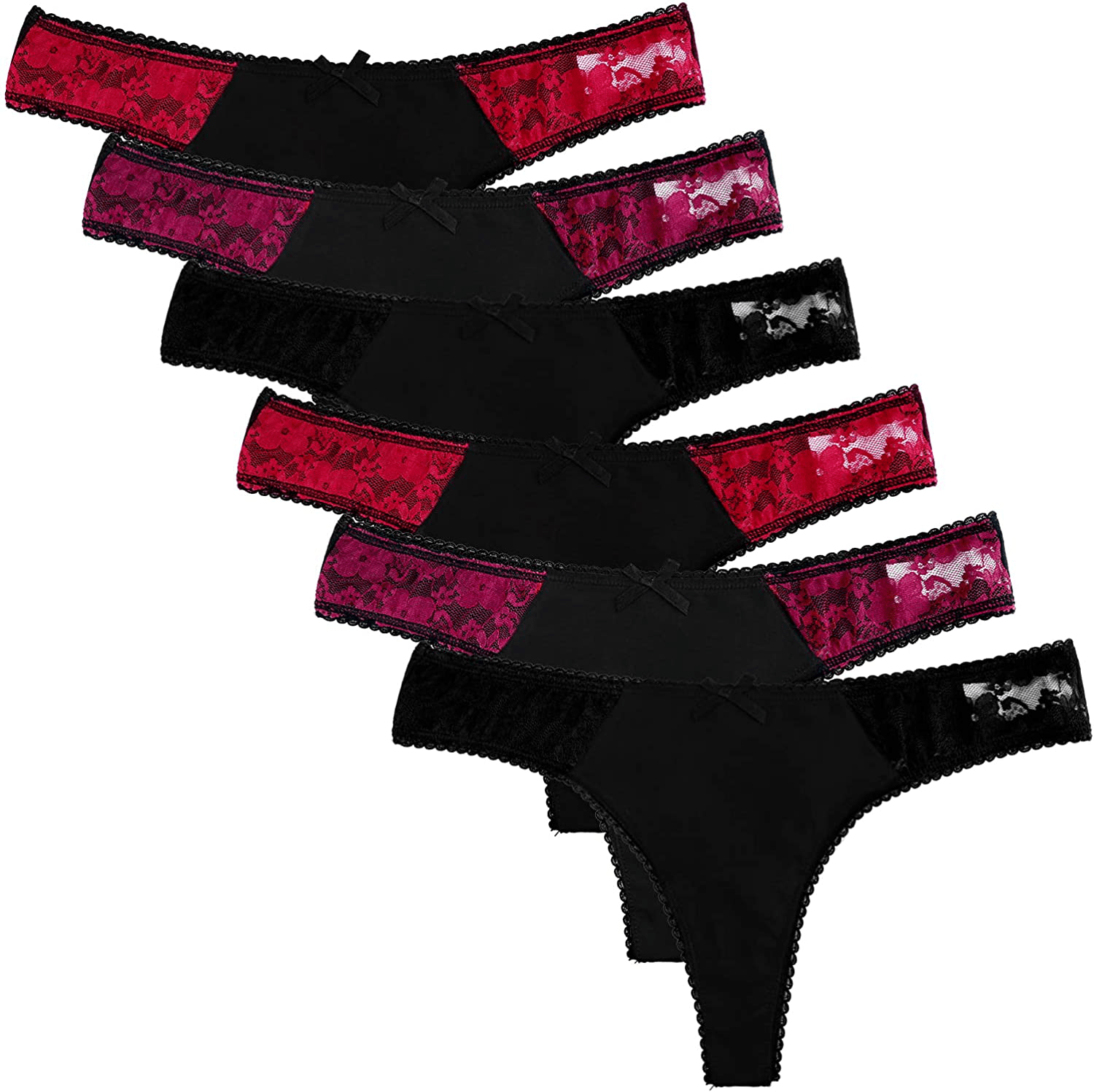 ADOVAKKER Womens Thong Cotton Sexy Lace Panties Underwear Pack Apparel & Accessories > Clothing > Underwear & Socks > Underwear ADOVAKKER