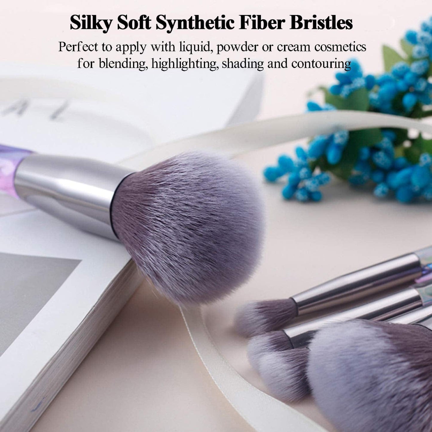 Adpartner 10PCS Makeup Brushes Popular Crystal Style Makeup Brush Set, Premium Synthetic Bristles Cosmetic Brush Professional Face Foundation Concealer Blush Eye Shadow Makeup Tools Health & Beauty > Personal Care > Cosmetics > Cosmetic Tools > Makeup Tools Adpartner