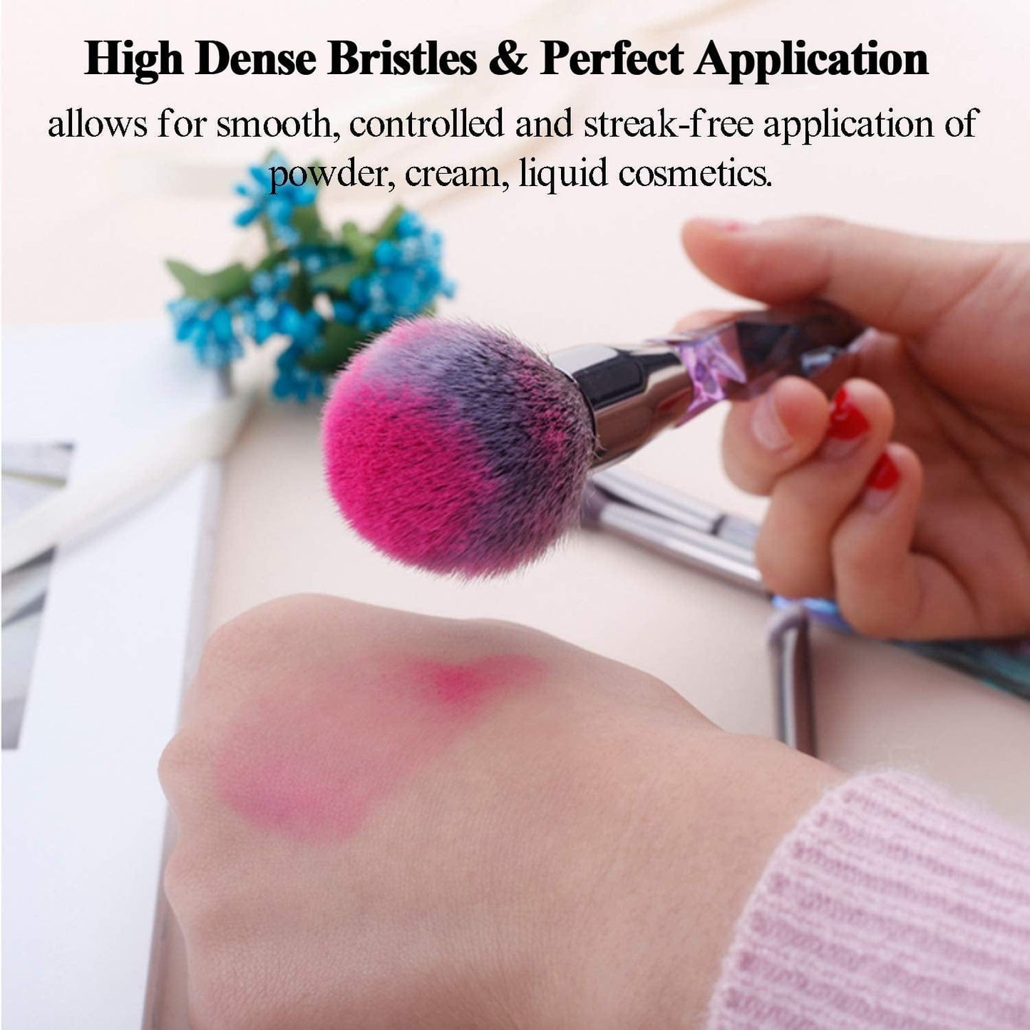 Adpartner 10PCS Makeup Brushes Popular Crystal Style Makeup Brush Set, Premium Synthetic Bristles Cosmetic Brush Professional Face Foundation Concealer Blush Eye Shadow Makeup Tools Health & Beauty > Personal Care > Cosmetics > Cosmetic Tools > Makeup Tools Adpartner